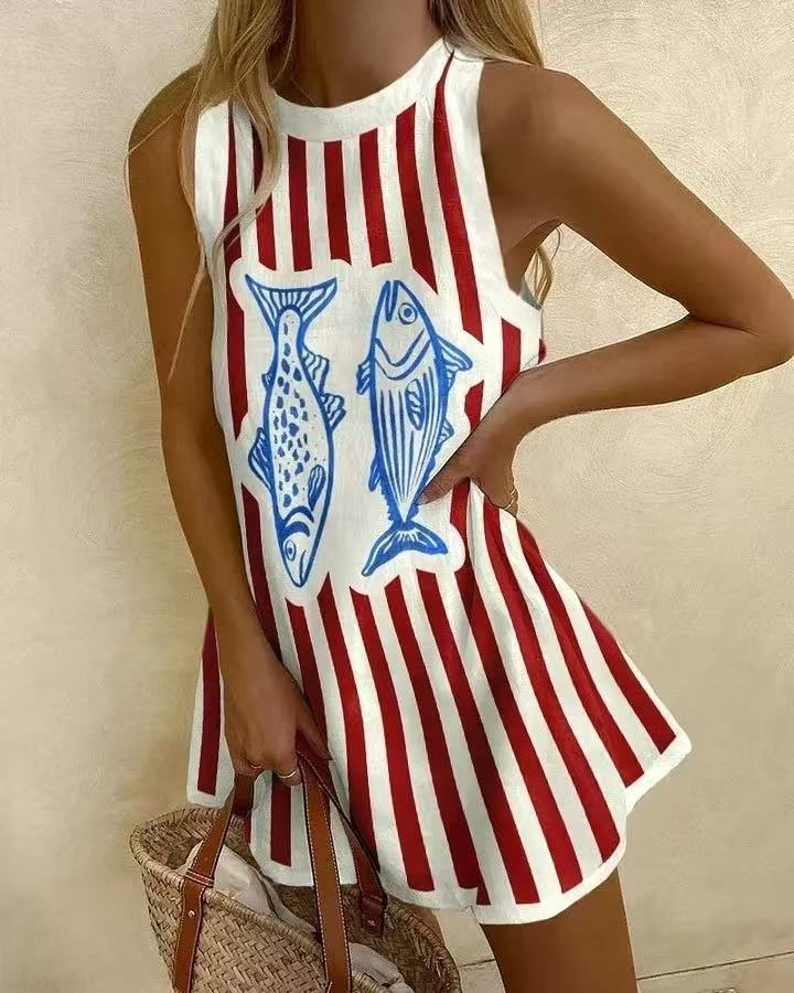 Minikleid | Fischdruck