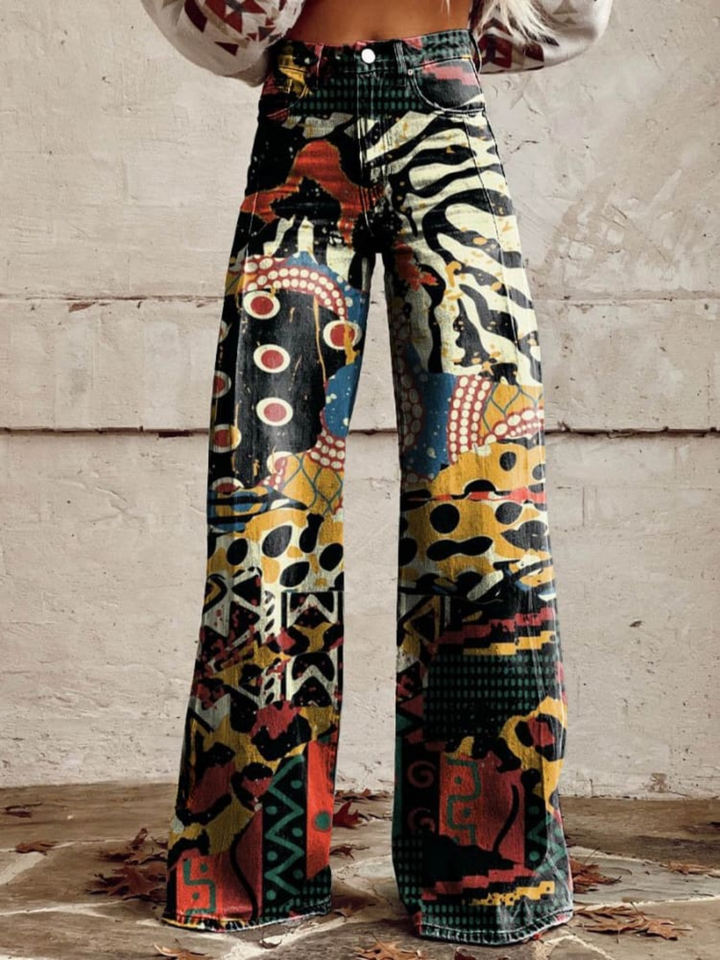 Weite Hose | Élodie Elegantes und mutiges künstlerisches Muster