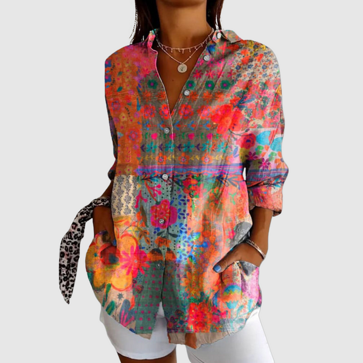 Elegante Blumenbluse | Charity