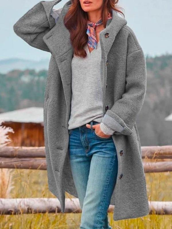AMELIE - Stylischer langer Wintermantel 
