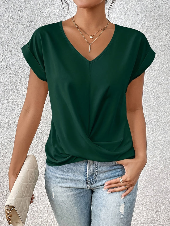 Cleo™ | Lässiges T-Shirt mit herzförmigem Ausschnitt
