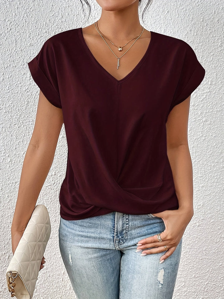 Cleo™ | Lässiges T-Shirt mit herzförmigem Ausschnitt