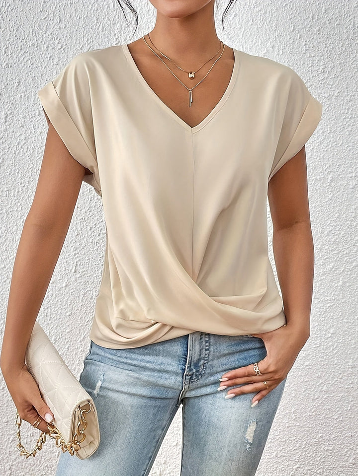 Cleo™ | Lässiges T-Shirt mit herzförmigem Ausschnitt